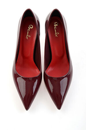 Bordo  Kadın Klasik Topuklu Ayakkabı K01231083598