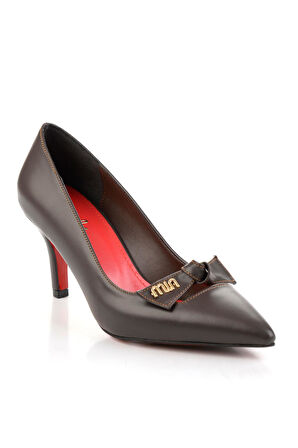 Kahve  Kadın Klasik Topuklu Ayakkabı K01231463709