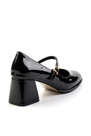 Siyah Rugan  Kadın Klasik Topuklu Ayakkabı K01231481608