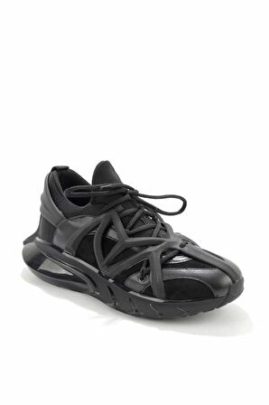 Bambi Siyah Streç  Kadın Sneaker K01238010417