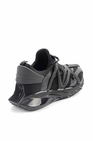Bambi Siyah Streç  Kadın Sneaker K01238010417