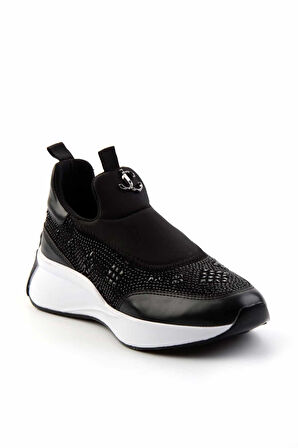 Siyah Streç  Kadın Sneaker K01234072017