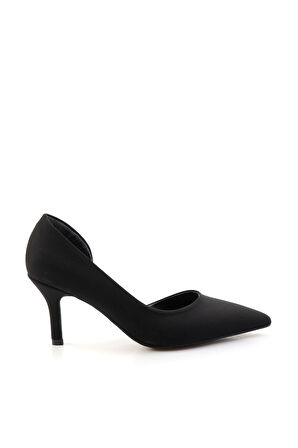 Siyah Nubuk  Kadın Klasik Topuklu Ayakkabı K01231363901