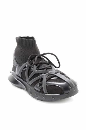 Bambi Siyah Triko  Kadın Sneaker K01238020482