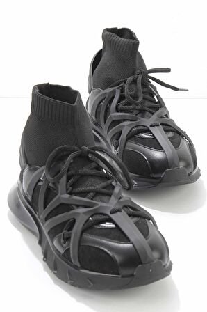 Bambi Siyah Triko  Kadın Sneaker K01238020482