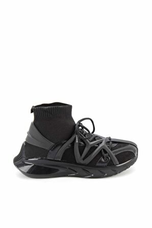 Bambi Siyah Triko  Kadın Sneaker K01238020482