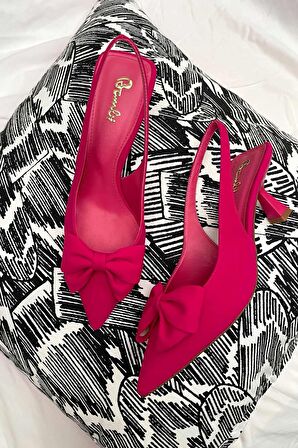 Fuşya Kumaş  Kadın Klasik Topuklu Ayakkabı K01231363204