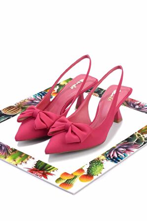 Fuşya Kumaş  Kadın Klasik Topuklu Ayakkabı K01231363204