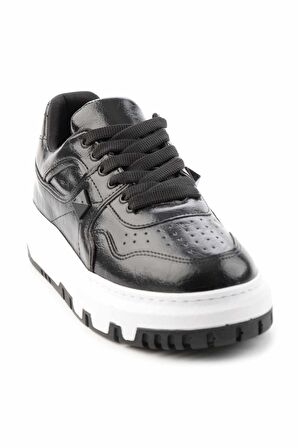 Bambi Siyah Kirisik Rugan  Kadın Sneaker K01235002008