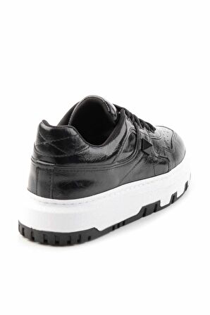 Bambi Siyah Kirisik Rugan  Kadın Sneaker K01235002008