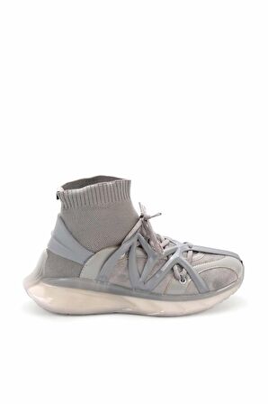 Bambi Gri Triko  Kadın Sneaker K01238020482