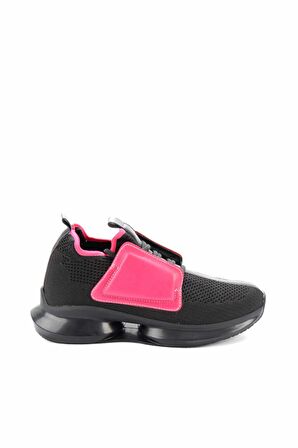 Bambi Siyah Fusya Triko  Kadın Sneaker K01238012682