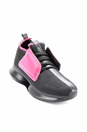 Bambi Siyah Fusya Triko  Kadın Sneaker K01238012682