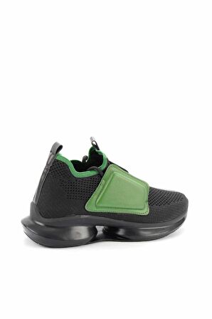 Bambi Siyah Yesil Triko  Kadın Sneaker K01238012682