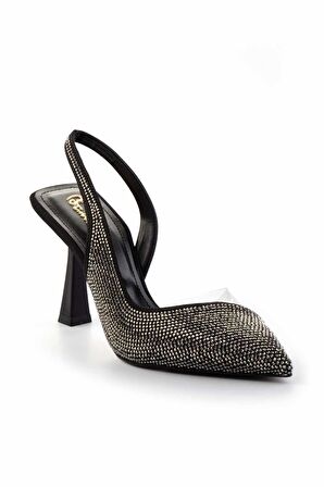 Platin Taşlı  Kadın Abiye Ayakkabı K01231373087