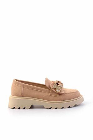 Nude Kumaş  Kadın Loafer Ayakkabı K01246170804