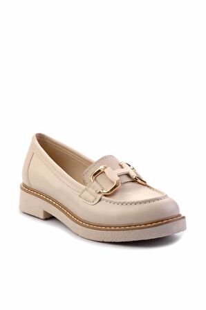 Bej  Kadın Loafer Ayakkabı K01257067509
