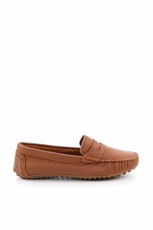 Taba Hakiki Deri Kadın Loafer Ayakkabı K01257020203