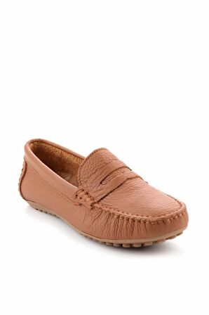 Taba Hakiki Deri Kadın Loafer Ayakkabı K01257020203