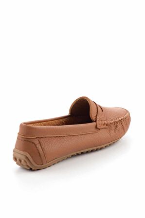 Taba Hakiki Deri Kadın Loafer Ayakkabı K01257020203