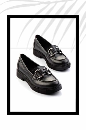 Siyah  Kadın Loafer Ayakkabı K01257067509