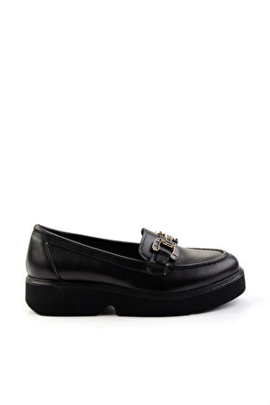 Siyah  Kadın Loafer Ayakkabı K01257069509