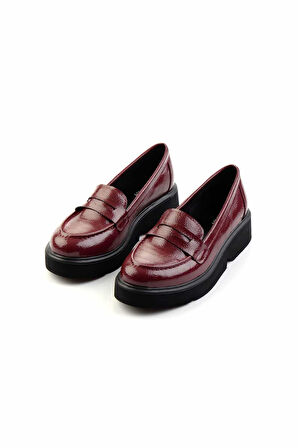 Bordo  Kadın Loafer Ayakkabı K01257068008