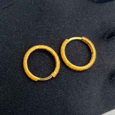 Kumlu (Halka) Altın Küpe 22 Ayar 3.74gr Kadın Hediye