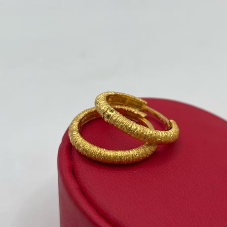 Kumlu (Halka) Altın Küpe 22 Ayar 3.74gr Kadın Hediye