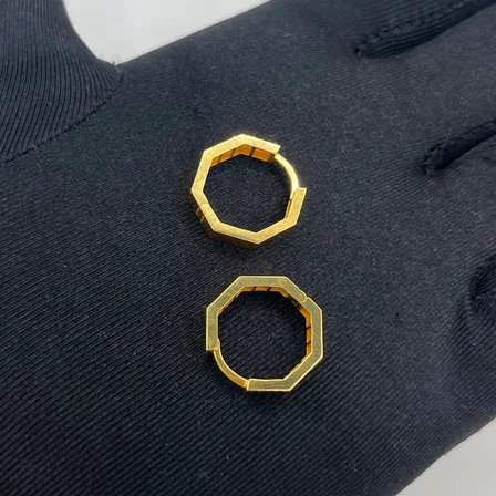 Köşeli (Halka) Altın Küpe 22 Ayar 3.13gr Kadın Hediye