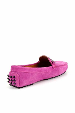 Bambi Fusya Süet Hakiki Deri Kadın Loafer Ayakkabi K01274225002