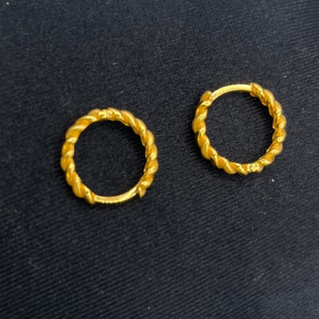 Kıvırcık Burma Altın Halka Küpe 22 Ayar 3.95gr
