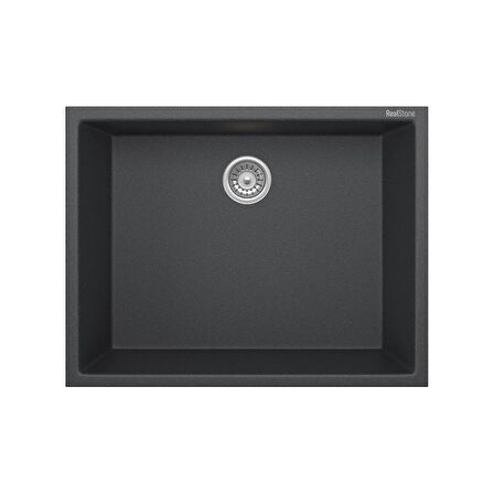 Real Stone K012 Siyah Mutfak Evyesi + Abant Siyah Arıtmalı Mutfak bataryası