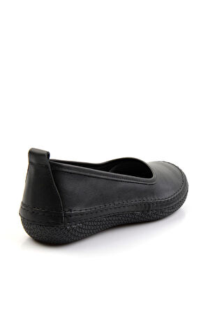 Siyah Hakiki Deri Kadın Babet K01303018403