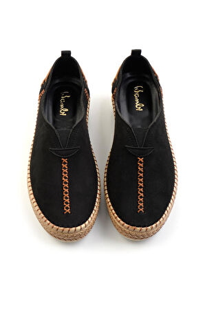 Siyah Süet  Kadın Espadril K01309210502