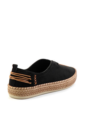 Siyah Süet  Kadın Espadril K01309210502