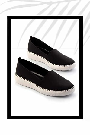 Siyah Kumaş  Kadın Casual Ayakkabı K01309240104