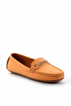 Turuncu Nubuk  Kadın Loafer Ayakkabı K01309100501