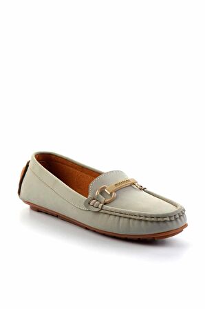 Su Yeşili Nubuk  Kadın Loafer Ayakkabı K01309100501