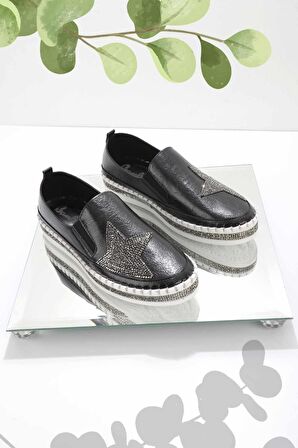 Bambi Siyah Platin  Kadın Casual Ayakkabi K01309215609