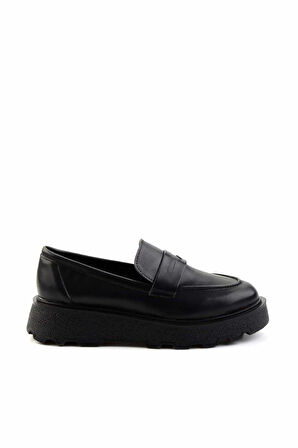 Siyah  Kadın Loafer Ayakkabı K01327241009