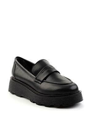Siyah  Kadın Loafer Ayakkabı K01327241009