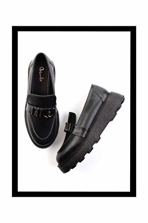 Siyah  Kadın Loafer Ayakkabı K01327251809