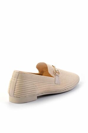 Bej Triko  Kadın Loafer Ayakkabı K01320302682