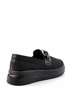 Siyah Triko  Kadın Loafer Ayakkabı K01320302482