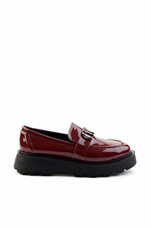 Bordo Rugan  Kadın Loafer Ayakkabı K01327251808