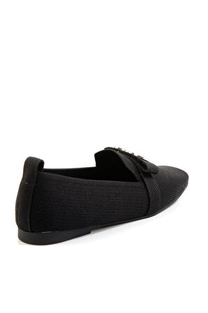 Siyah Nikel  Kadın Loafer Ayakkabı K01327020382