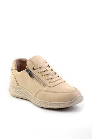 Bej Hakiki Deri Kadın Sneaker K01331801103