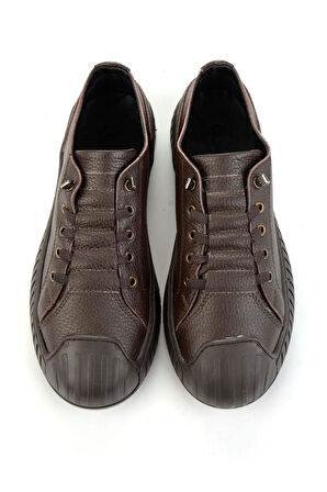 Kahve Hakiki Deri Kadın Casual Ayakkabı K01331170303