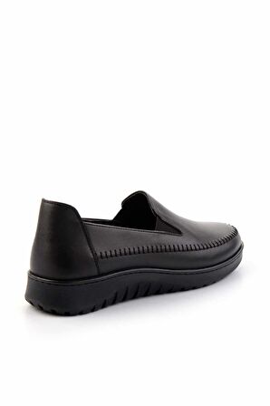 Siyah Hakiki Deri Kadın Babet K01331055703